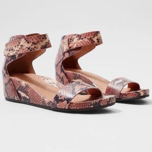 Gentle Souls Snakeskin Pattern Sandals